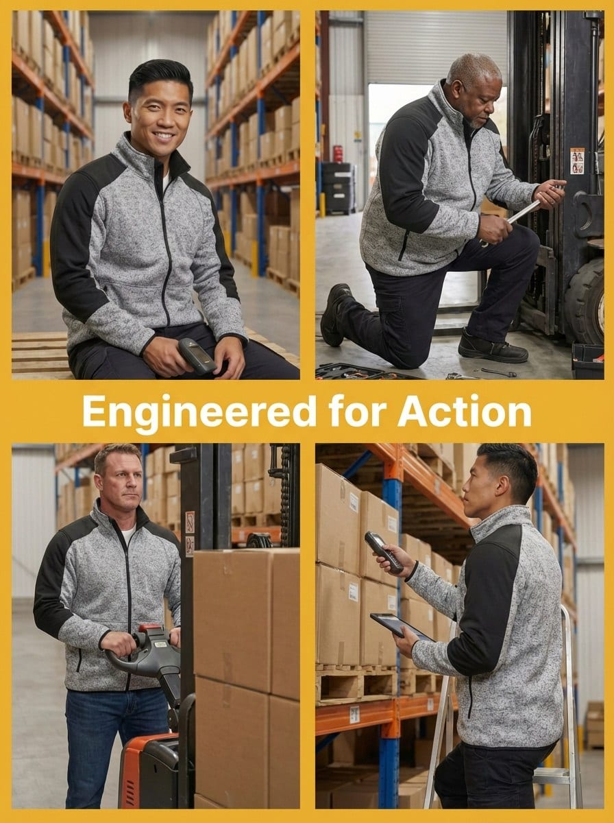 UNIONWORKWEAR Men's Full-Zip Fleece-Lined Work Sweatshirt