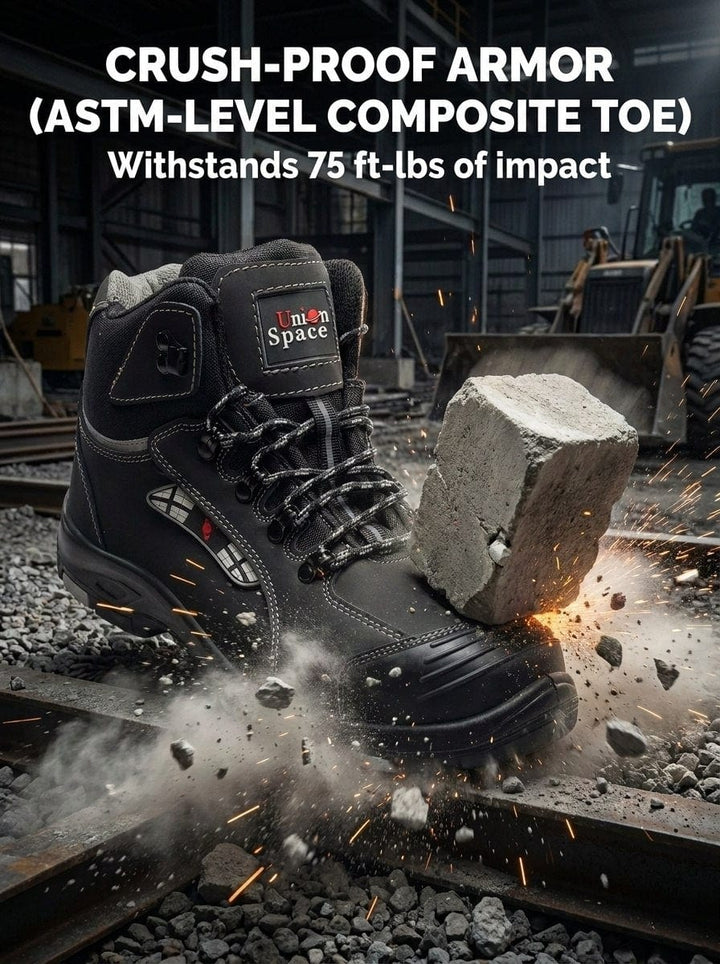 YURINOX UnionSpace Men's 6" Waterproof Composite Toe Work Boots