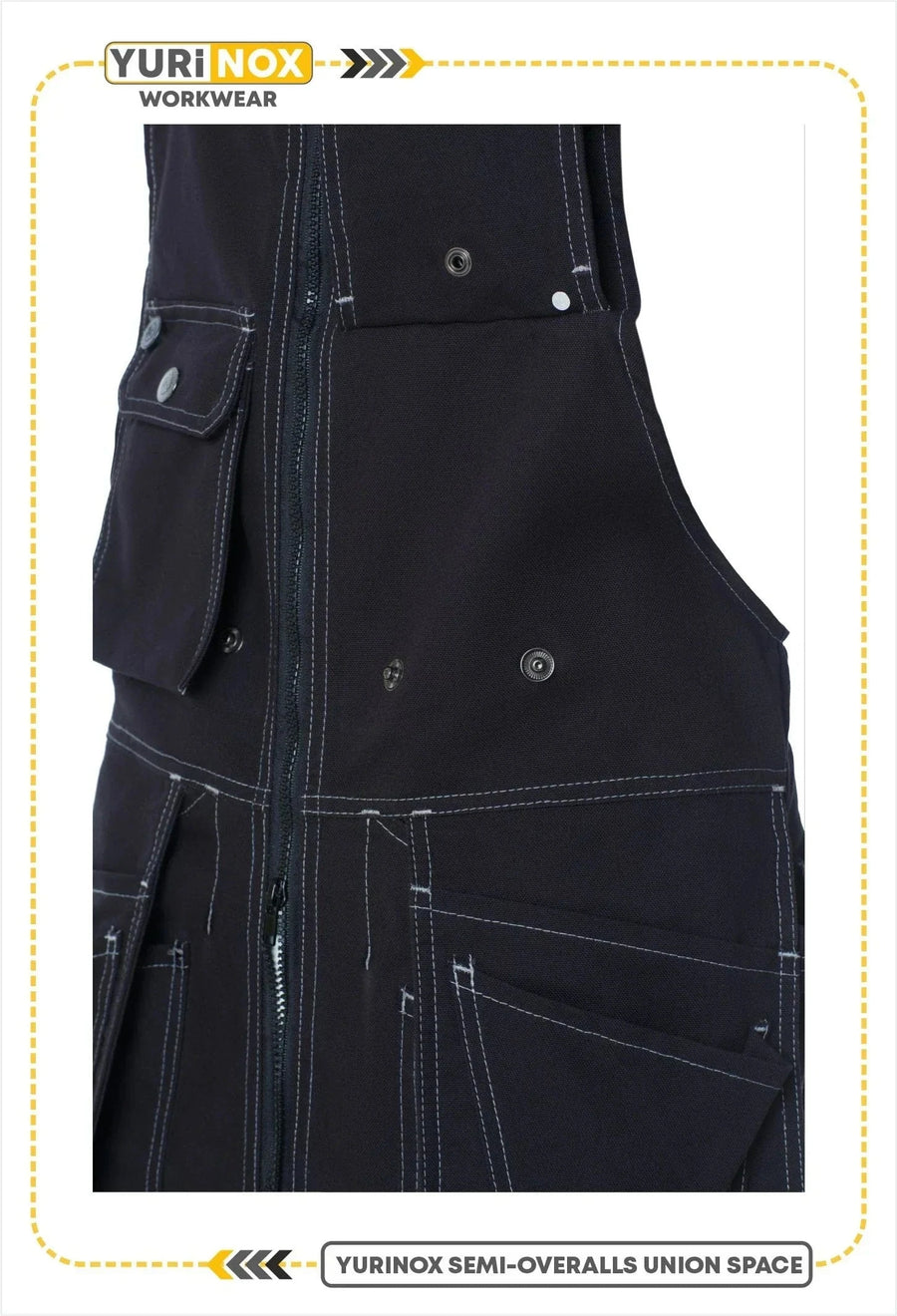 YURINOX UnionSpace Men's Midweight Utility Work Bib Overalls