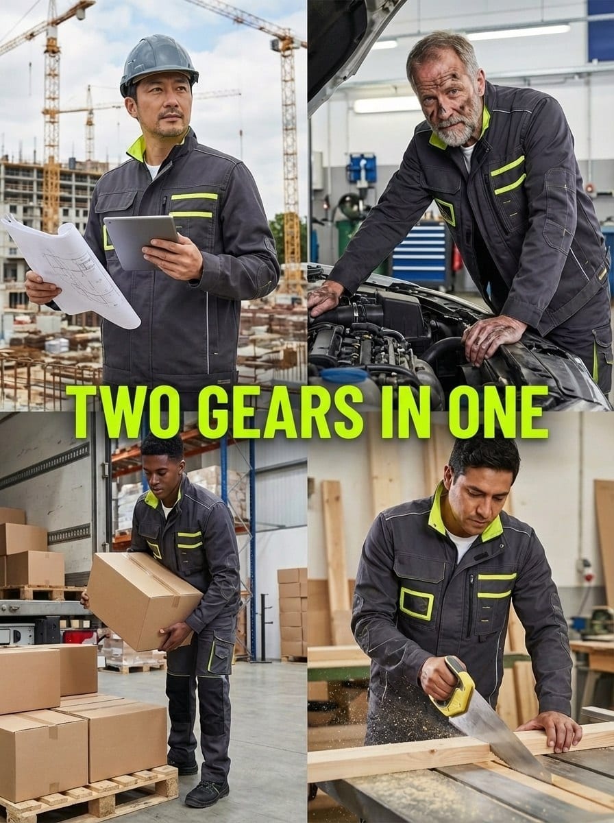 YURINOX Next Men's 2-in-1 Convertible Work Jacket