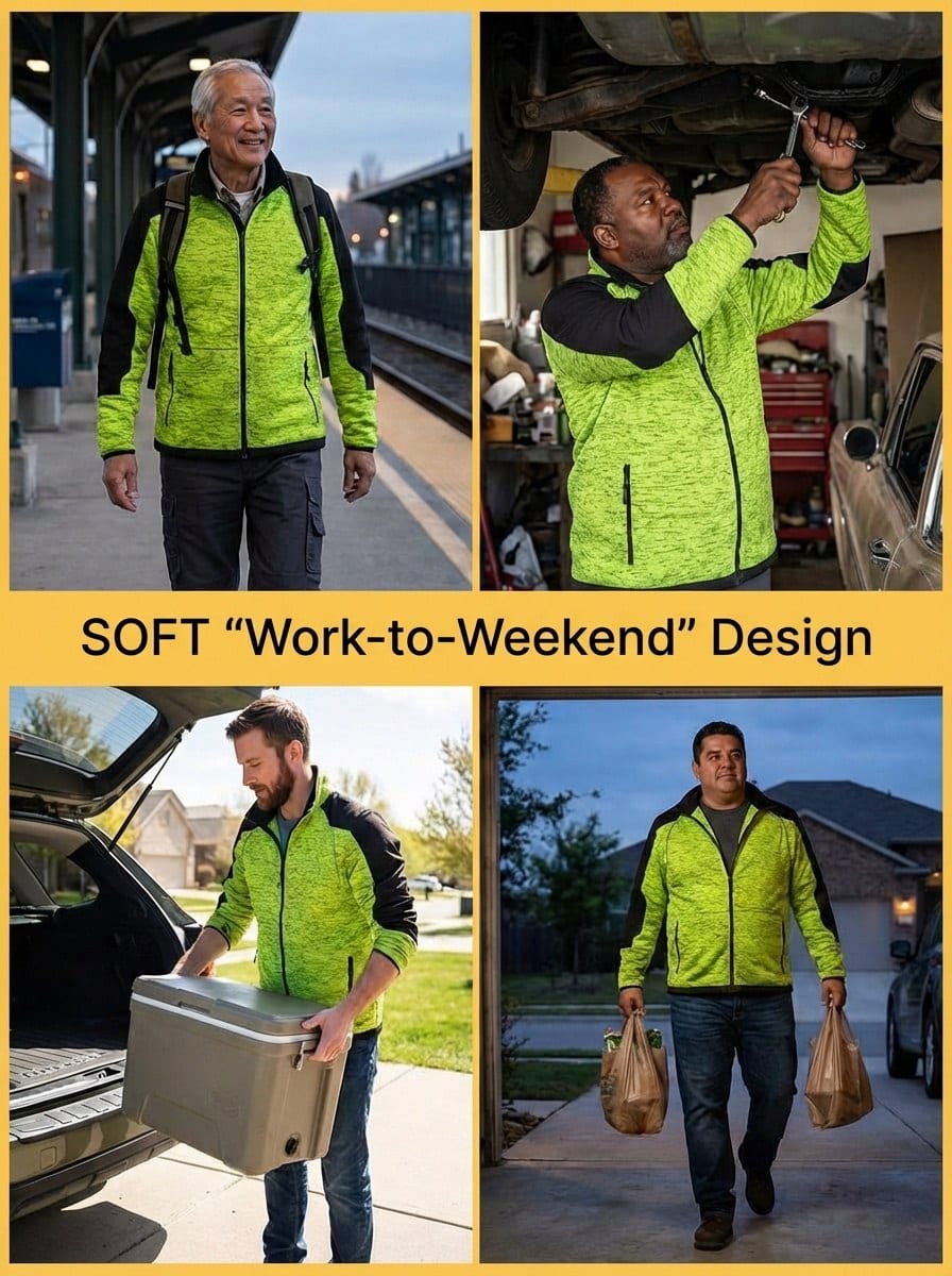 UNIONWORKWEAR Men's Full-Zip Fleece-Lined Work Sweatshirt