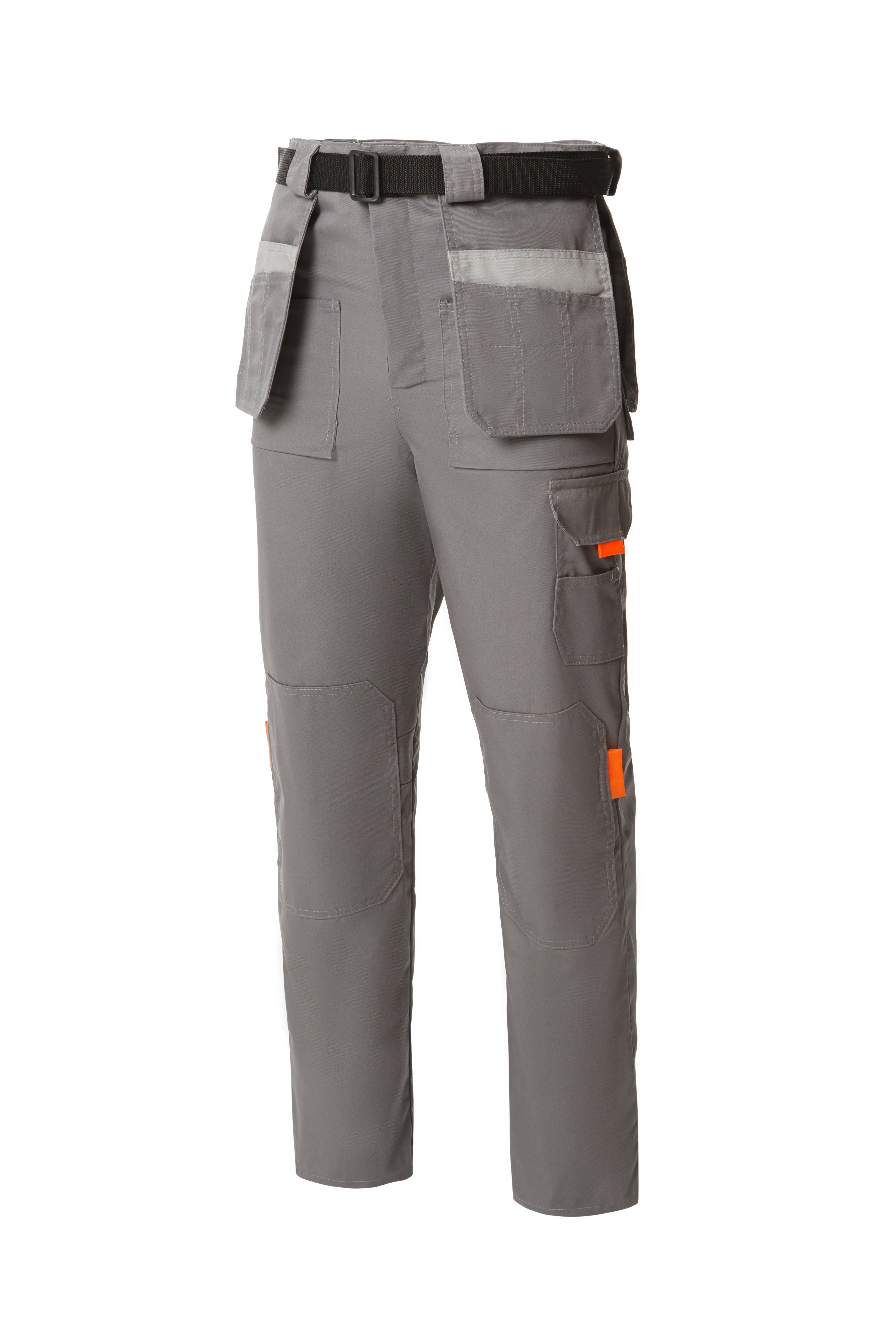 UNIONWORKWEAR PANTS PROFESSIONAL - Knee Reinforcement, Patch Pockets, Water Proof, Double Stitched, Tear Resistant Dark gray/Light gray