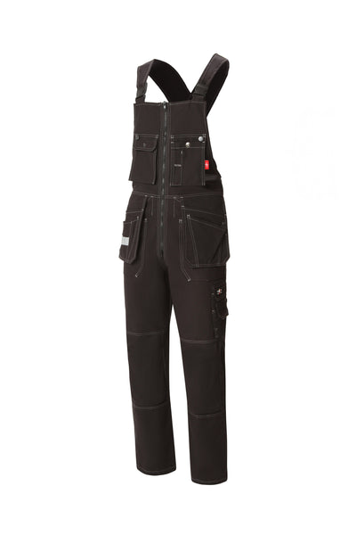 YURINOX SEMI-OVERALLS UNION SPACE – Wind Resistant, Tear Resistant, Knee Pockets for Shock Absorbing Knee Pads Black