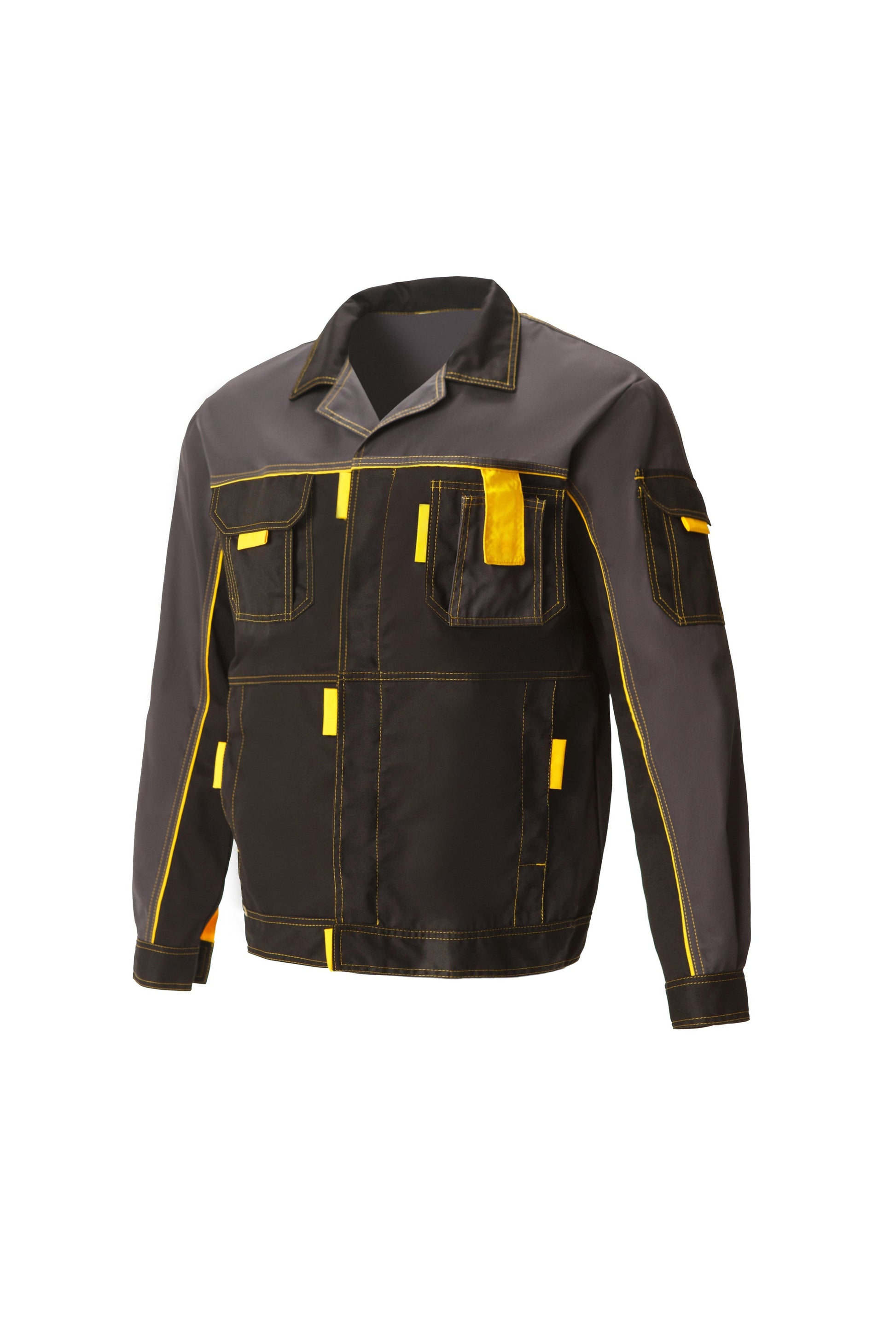 YURINOX JACKET GENESIS - Sleeves with Elbow Reinforcement, Underarm Mesh Ventilation, Tear Resistant, Durable Dye Black/Graphite