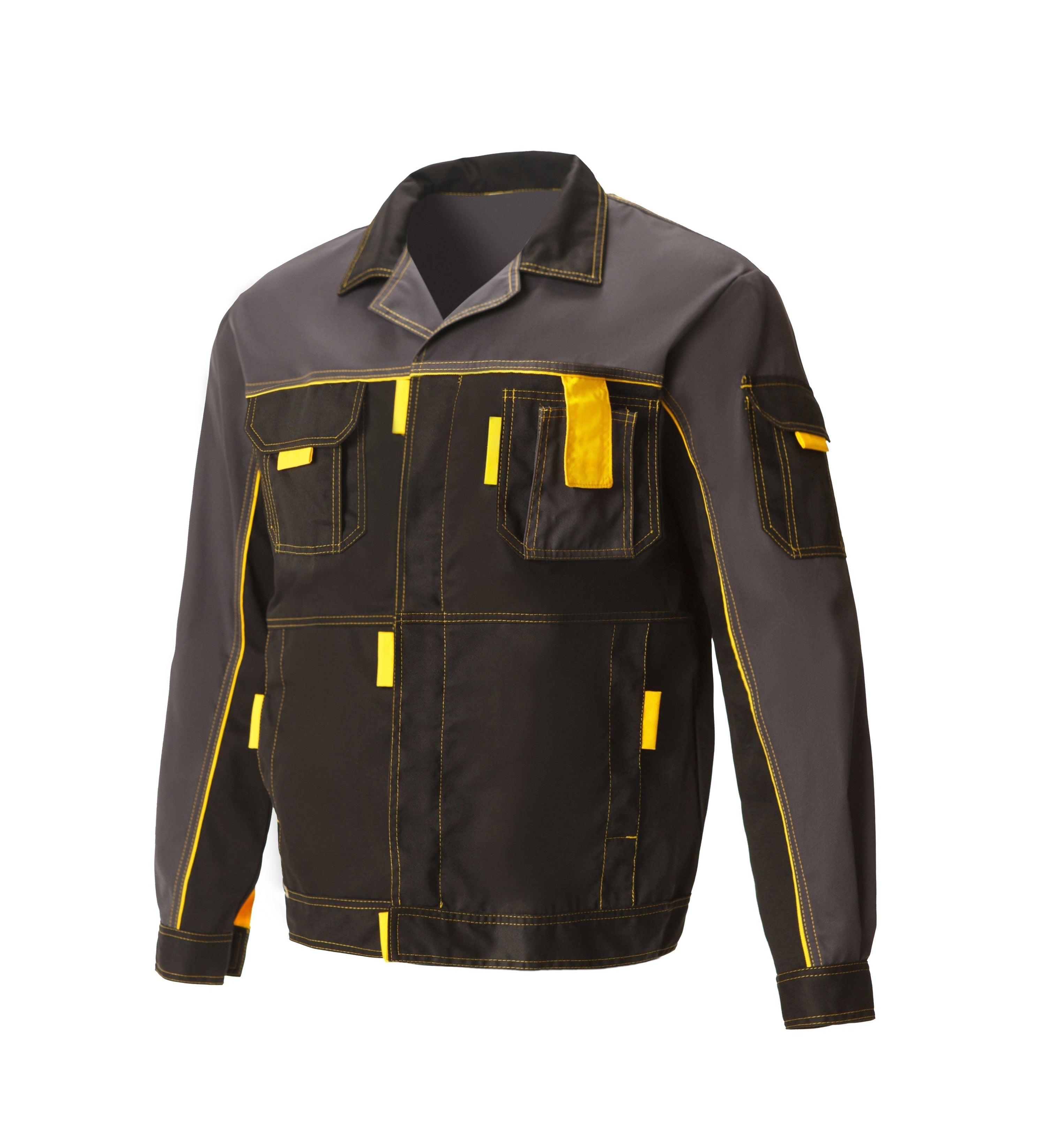 YURINOX JACKET GENESIS - Sleeves with Elbow Reinforcement, Underarm Mesh Ventilation, Tear Resistant, Durable Dye Black/Graphite