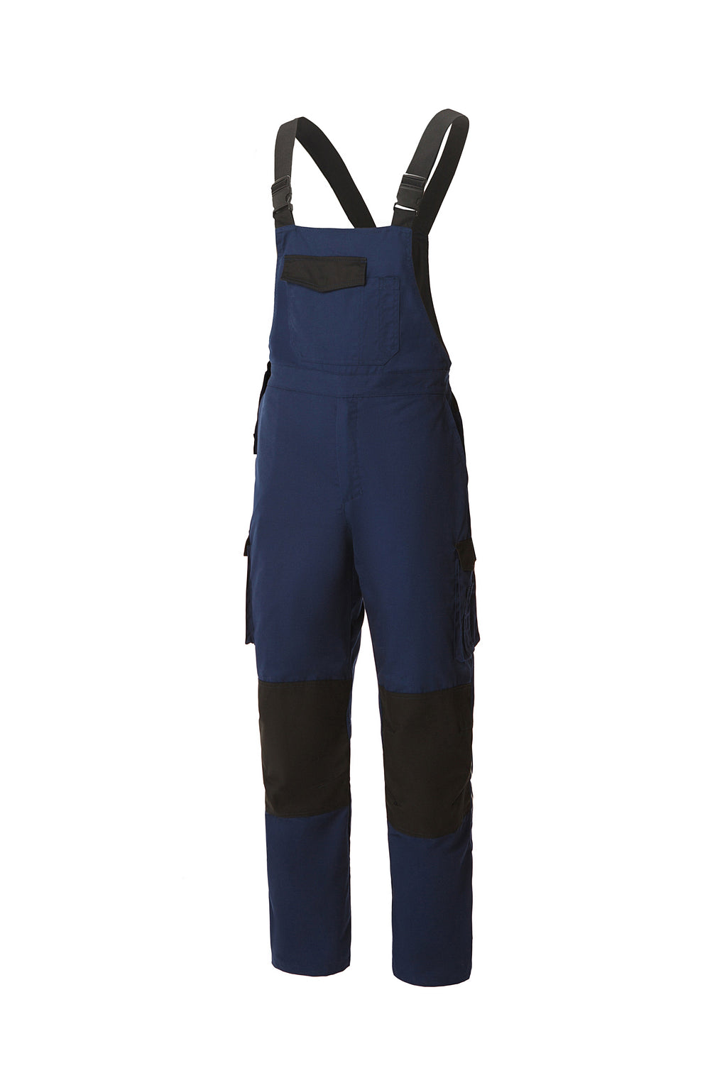 UNIONWORKWEAR SEMI-OVERALLS STATUS - Anatomical knees, Breathable, Dirt/Abrasion Resistant, Reinforced Joints Dark Blue/Black