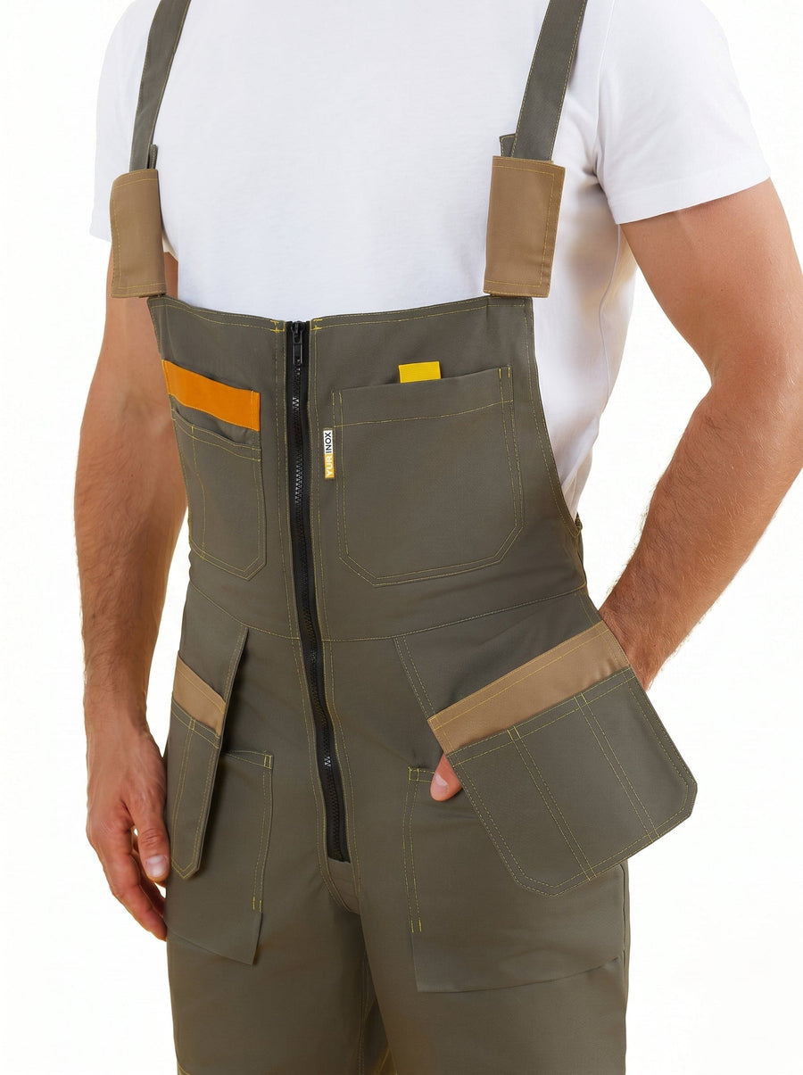 YURINOX Genesis Men's Stain-Resistant Utility Work Bib Overalls