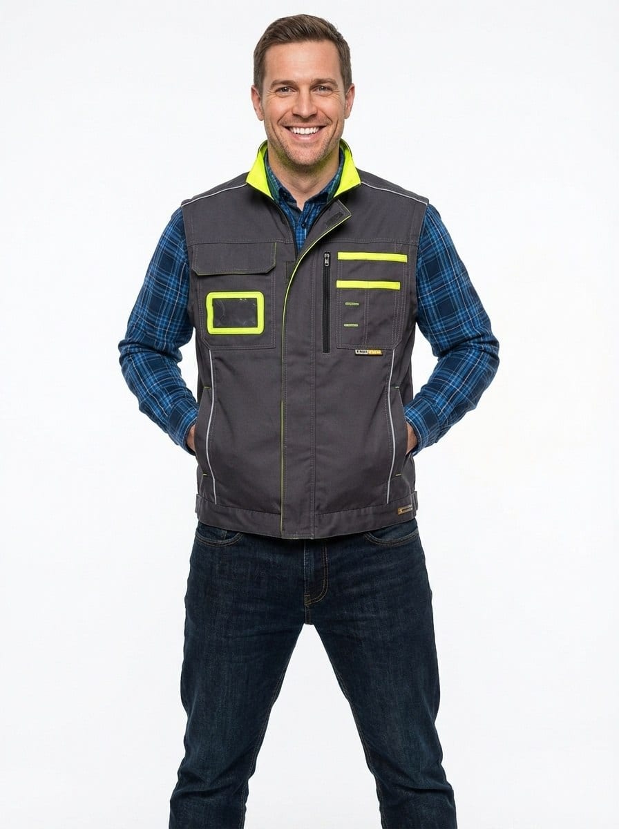 YURINOX Next Men's 2-in-1 Convertible Work Jacket