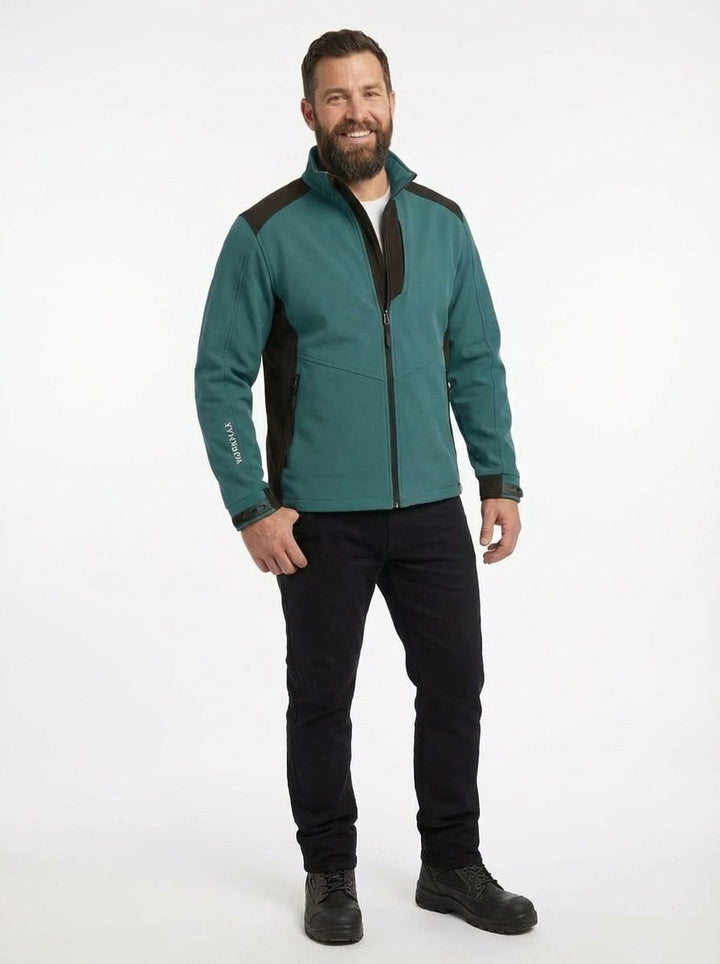 Breathable softshell fabric protects against wind and rain