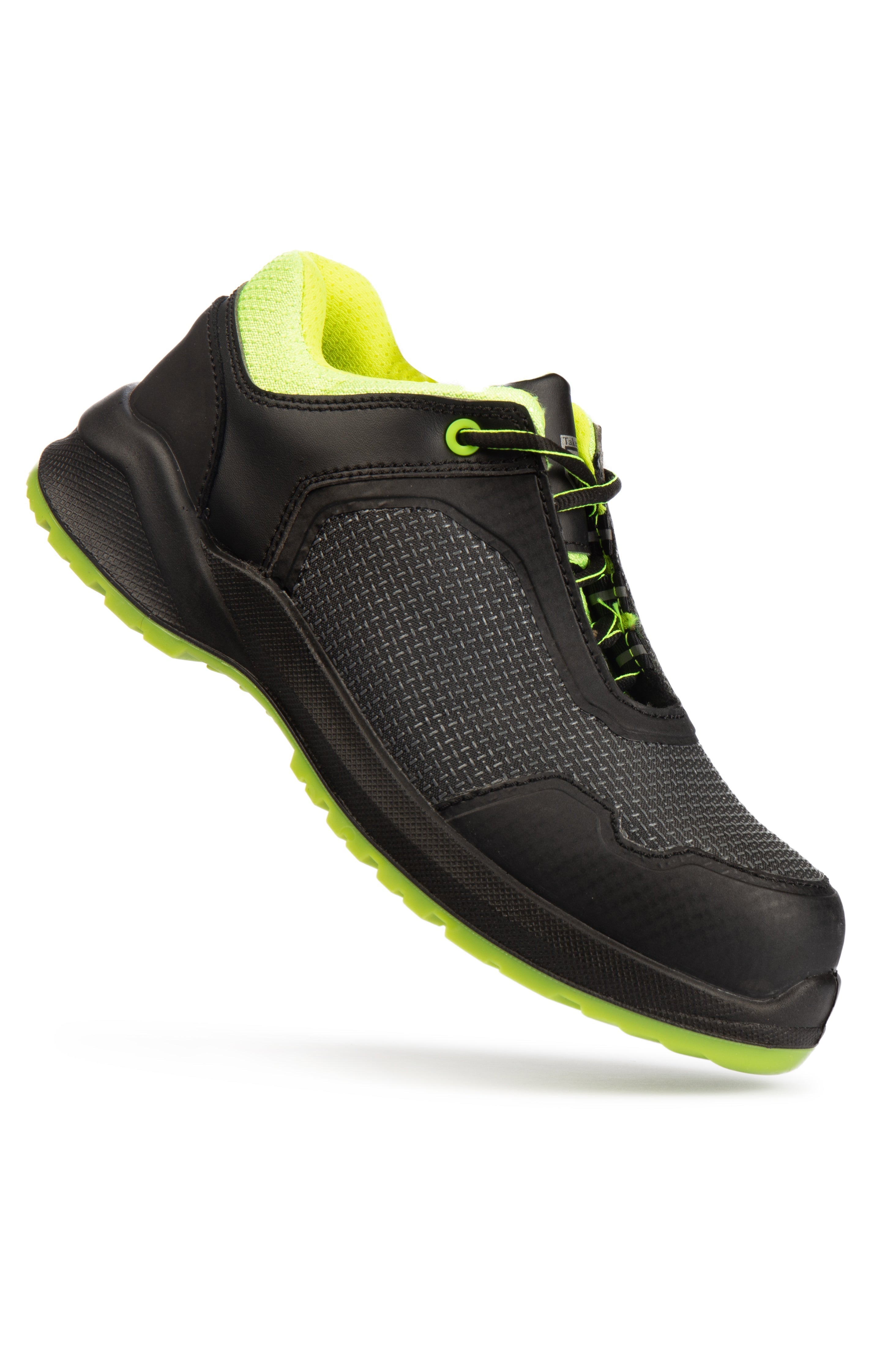 YURINOX HALF-BOOTS TAKER Modern Work Half-Boots with Composite Safety Toe and Puncture-Proof Kevlar Sole, metal free black/green