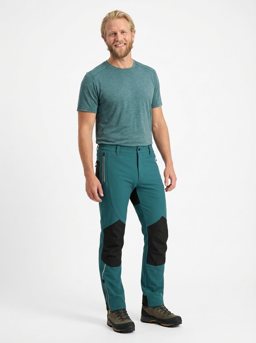 WORKMAX Men's Water-Resistant Softshell Double Knee Work Pants