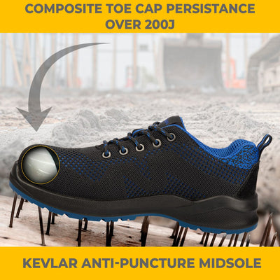 Men's Pro™ Industrial Breathable Safety Toe Work Sneakers (NAVY)