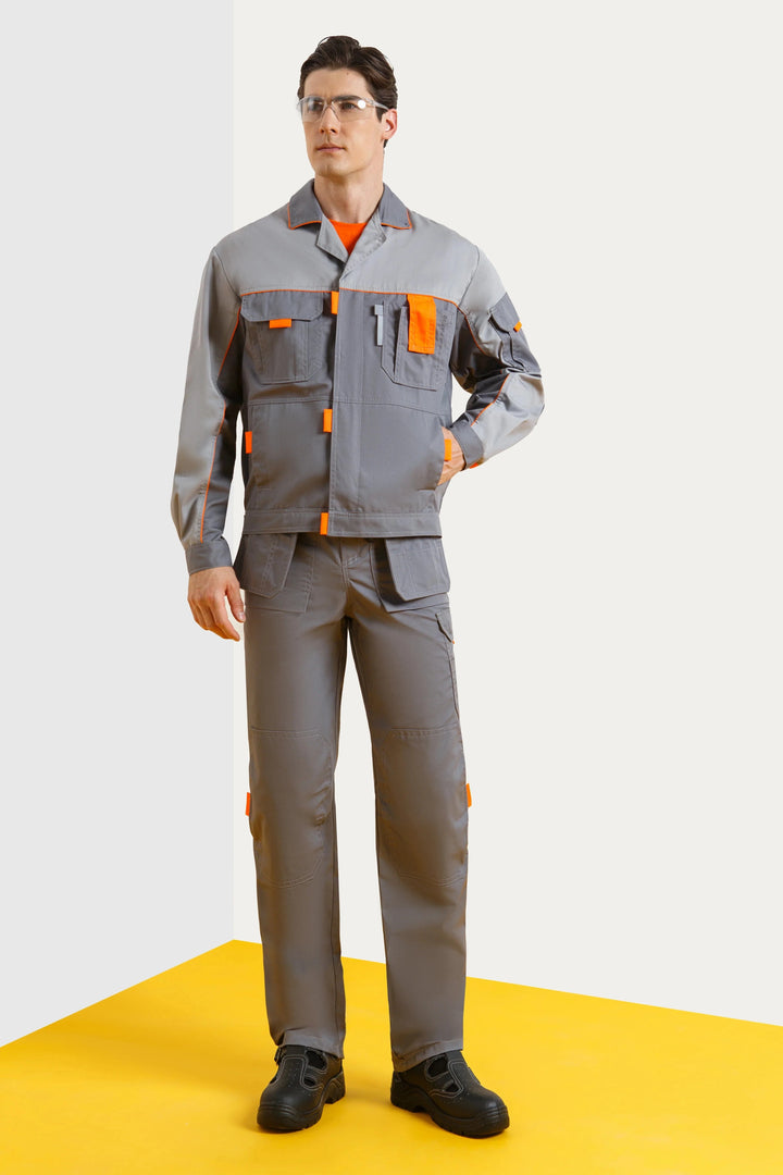 A straight, work-ready silhouette provides a comfortable fit with room to move.