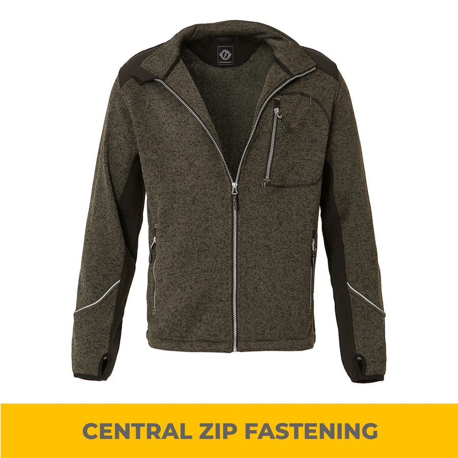 UNIONWORKWEAR Men's Full-Zip Softshell-Reinforced Work Sweatshirt