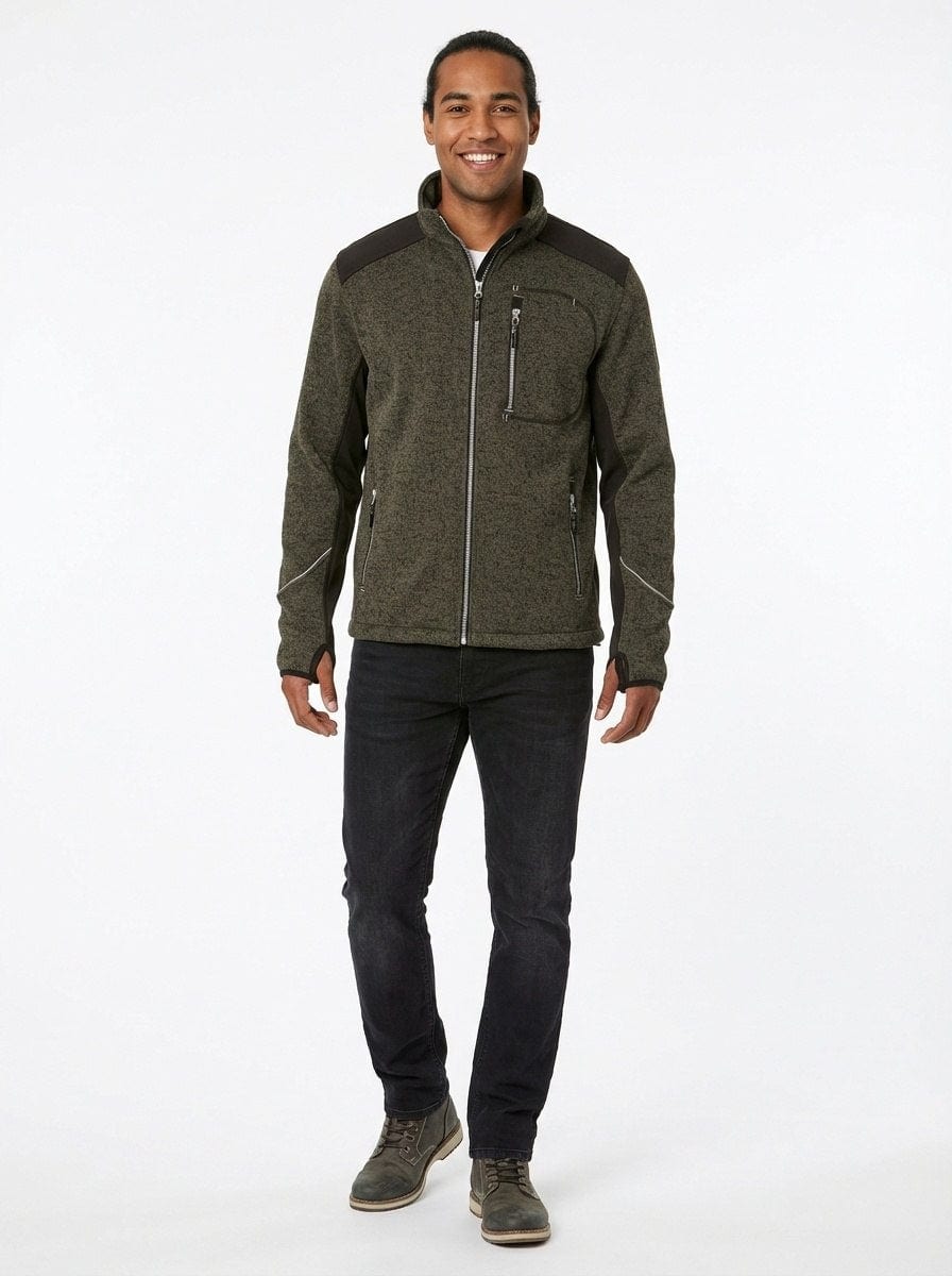 UNIONWORKWEAR Men's Full-Zip Softshell-Reinforced Work Sweatshirt