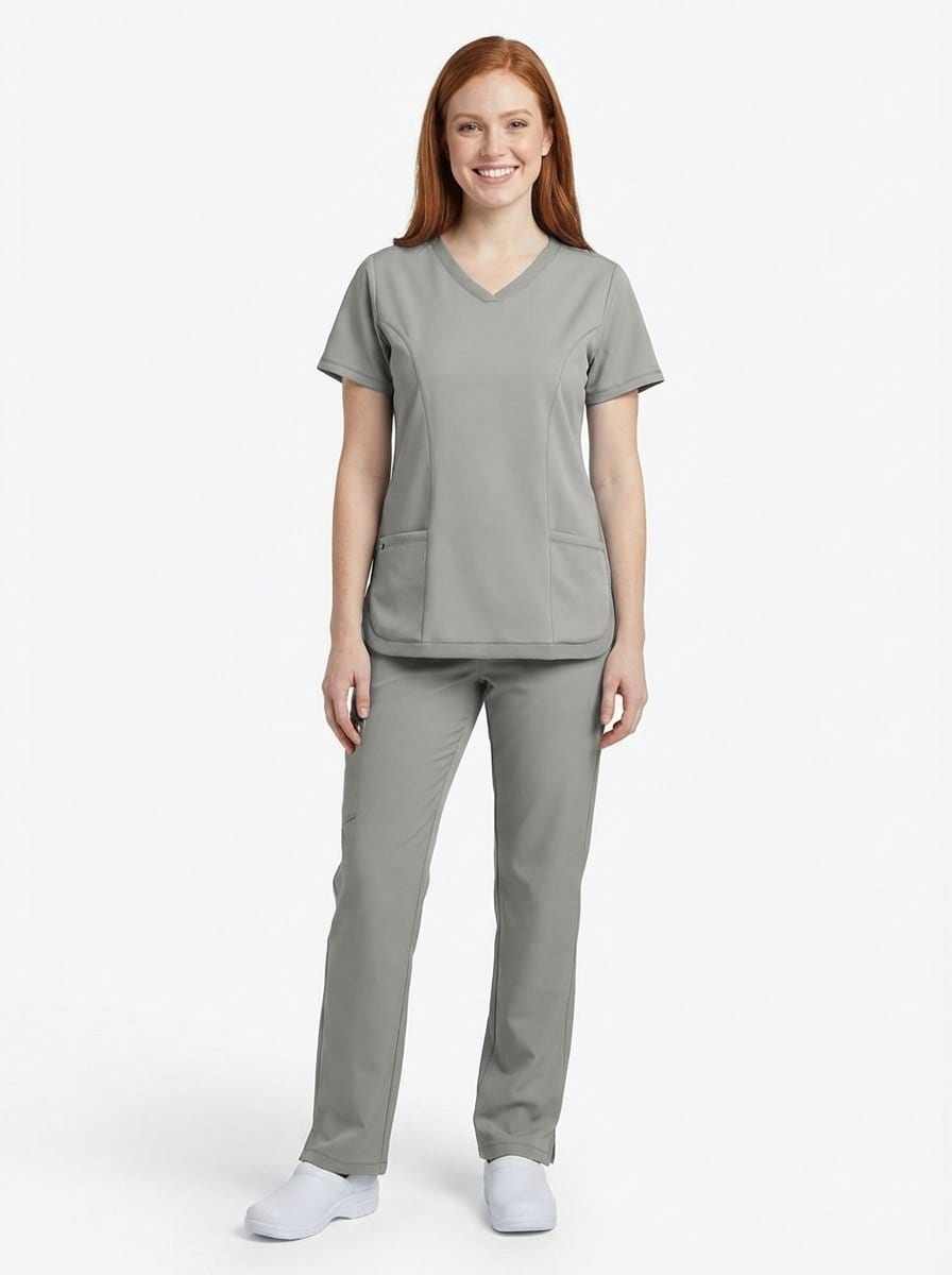 ERGOFIVE ACTIVE Women's 4-Way Stretch Mesh Scrub Top EAJW10