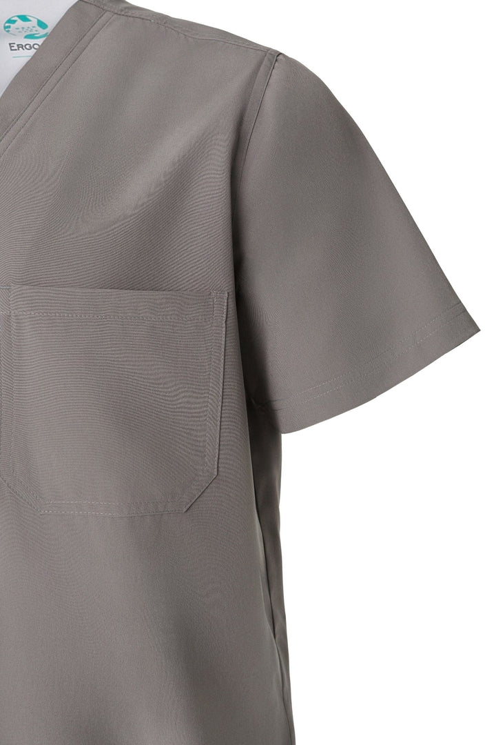 One breast pocket, small side slits.