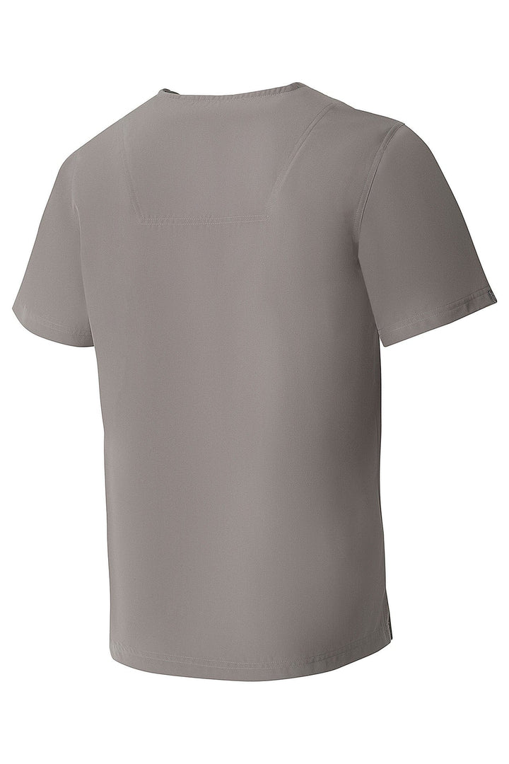 Straight cut unbuttoned blouse, features wear resistant, durable, easy care, functionality.