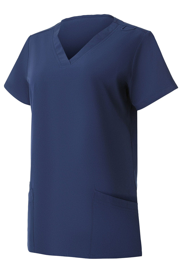 Short sleeves, small side slits.