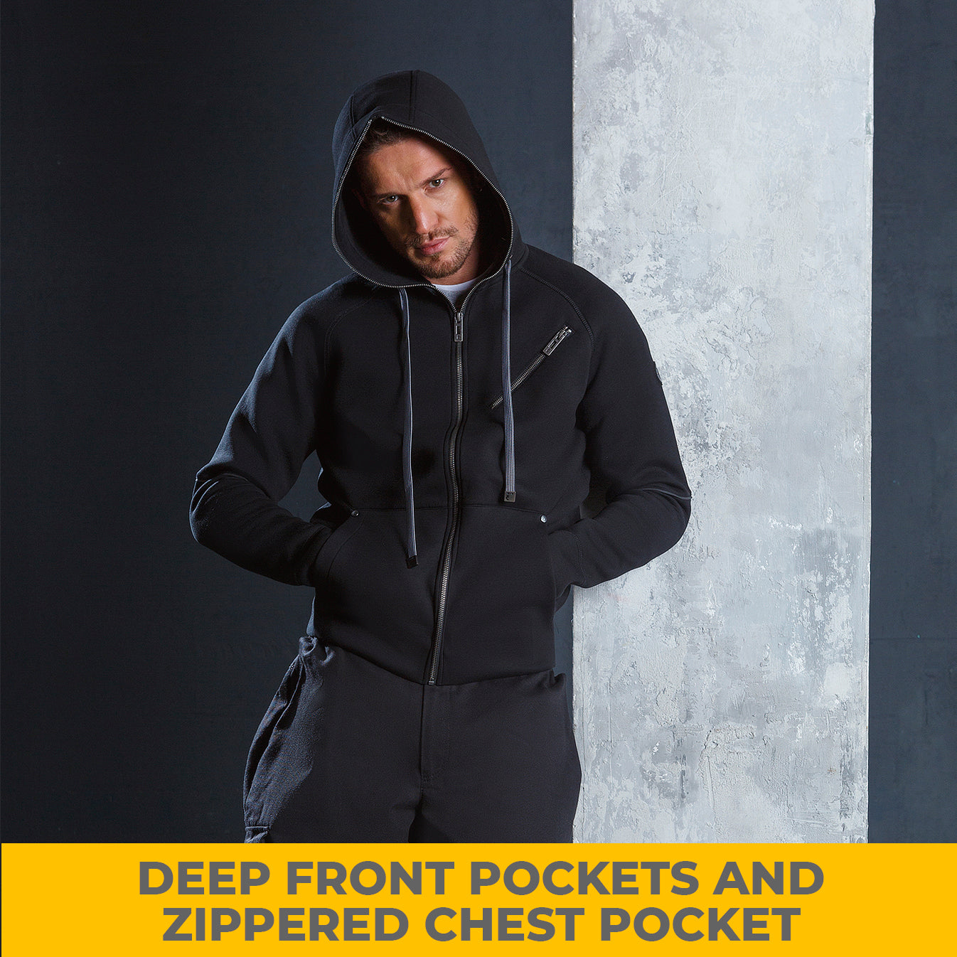 UNIONWORKWEAR FULL ZIP HOODED JACKET 0244