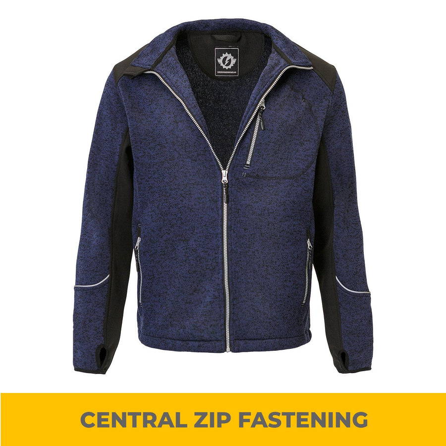 UNIONWORKWEAR Men's Full-Zip Softshell-Reinforced Work Sweatshirt