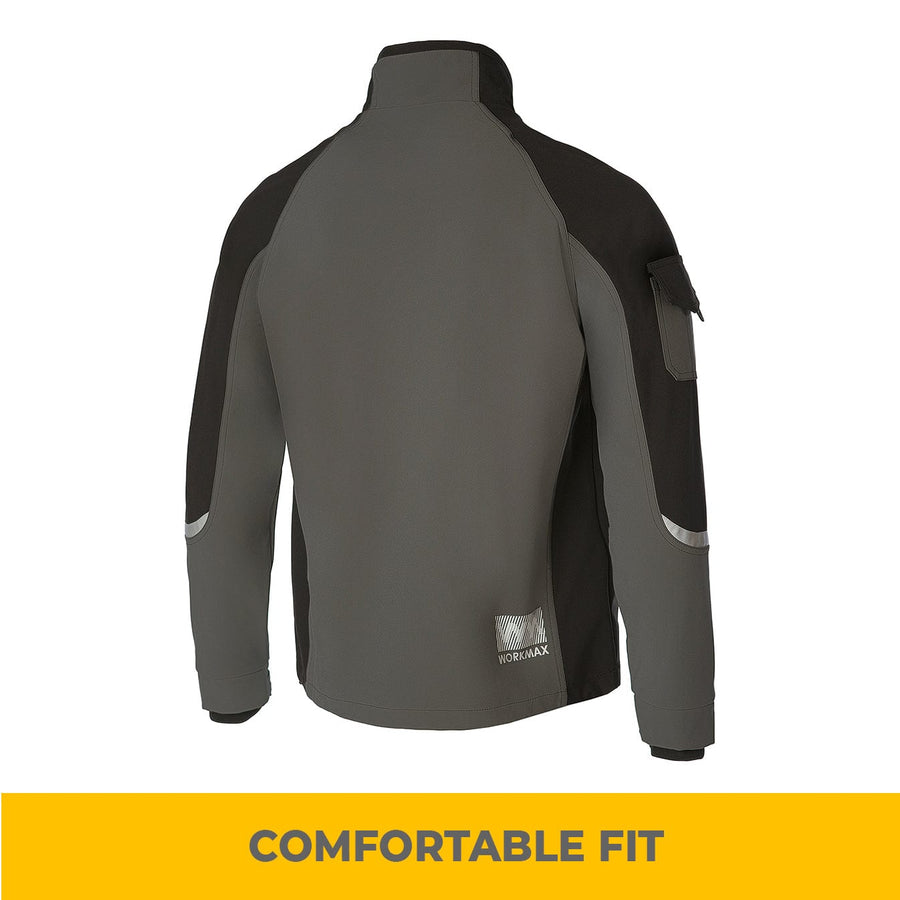 WORKMAX Men's Softshell Midweight Windbreaker Work Jacket