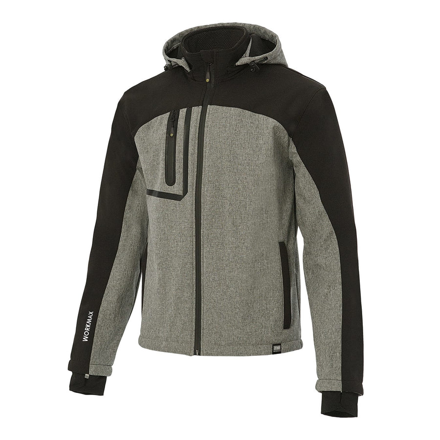 WORKMAX Men's Reflective Waterproof Hooded Work Jacket