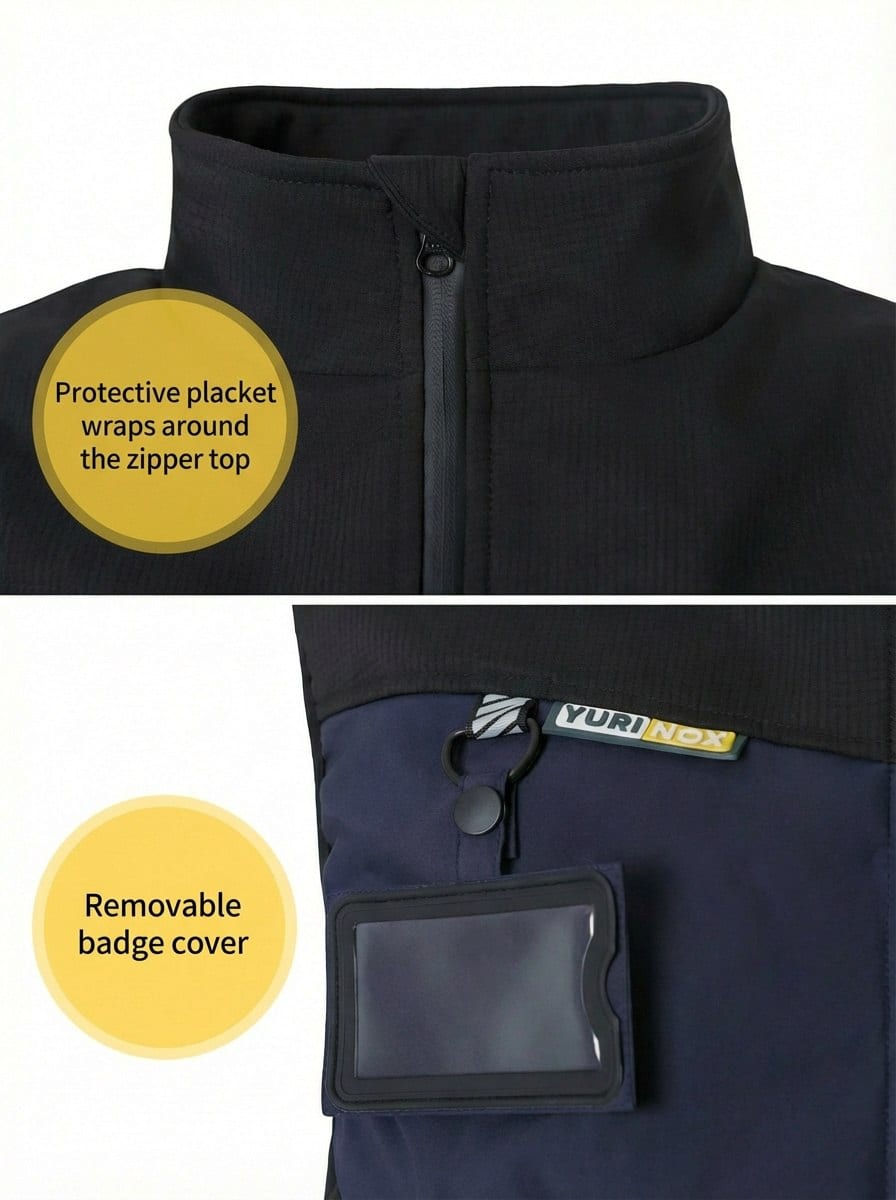 YURINOX Fusion Men's Water-Resistant Hybrid Softshell Work Vest