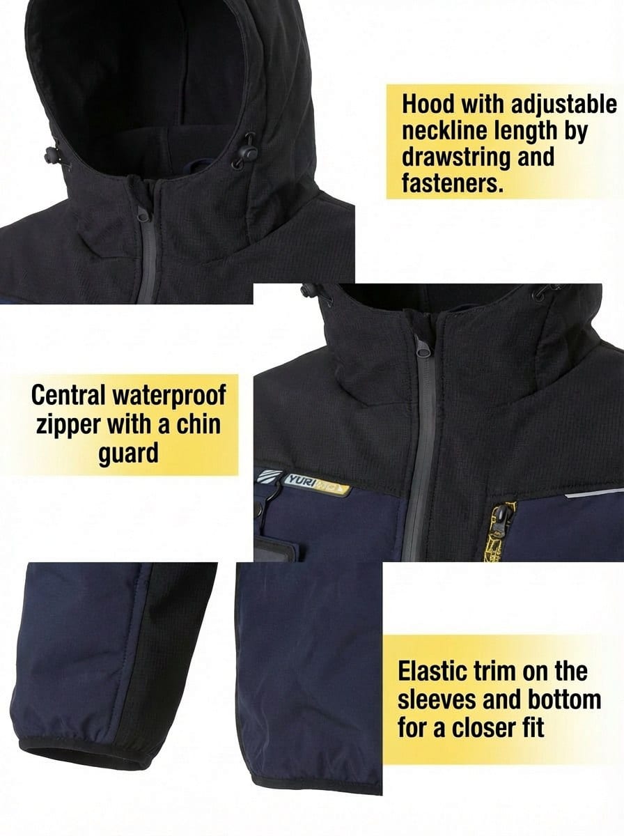YURINOX Fusion Men's Water-Resistant Hybrid Softshell Work Jacket