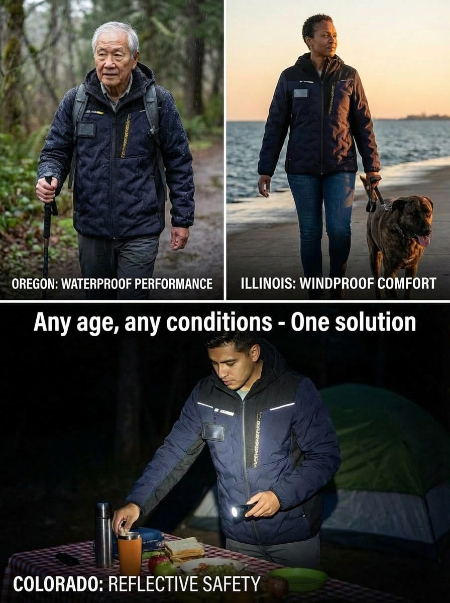 YURINOX Fusion Men's Water-Resistant Hybrid Softshell Work Jacket
