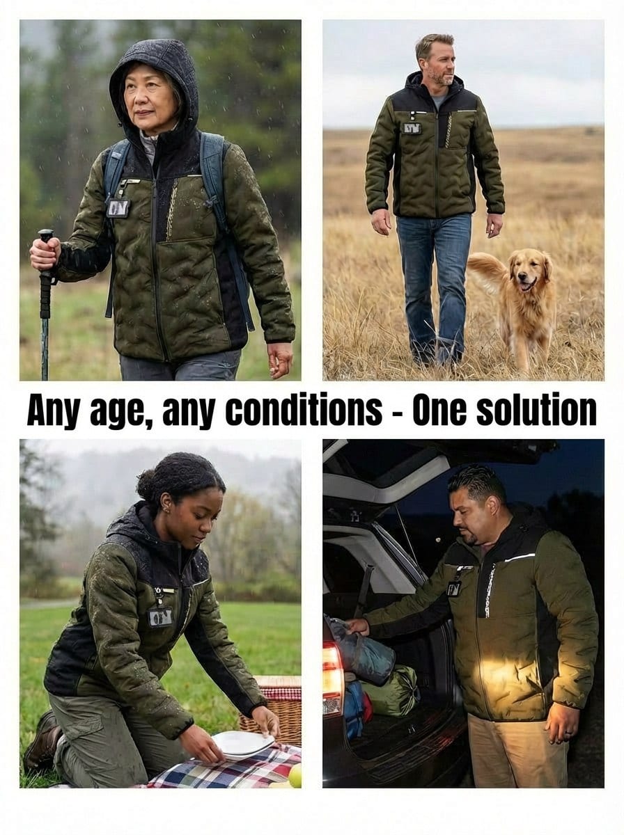 YURINOX Fusion Men's Water-Resistant Hybrid Softshell Work Jacket