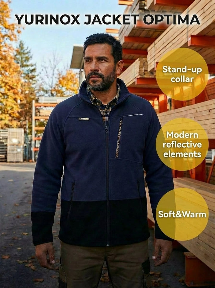 YURINOX Optima Men's Full-Zip Fleece Midlayer Work Jacket