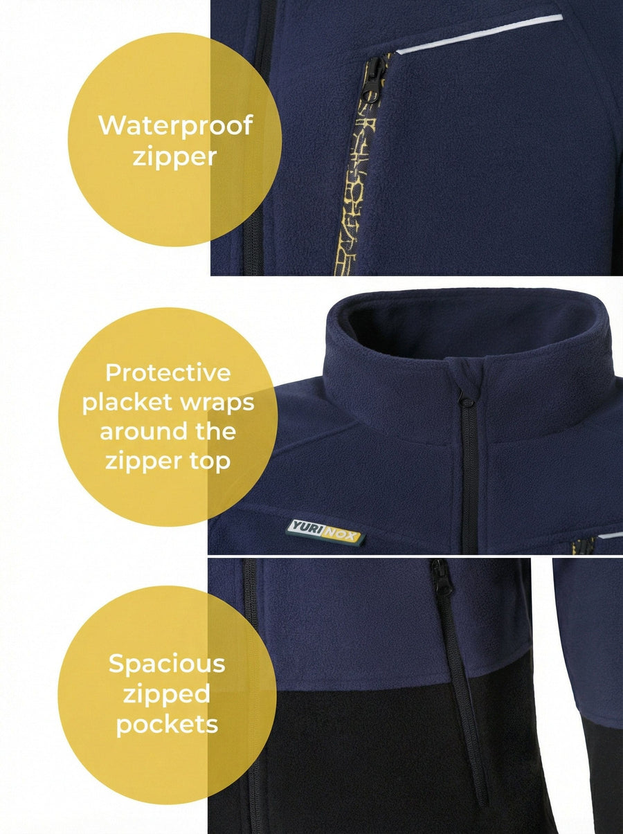 YURINOX Optima Men's Full-Zip Fleece Midlayer Work Jacket