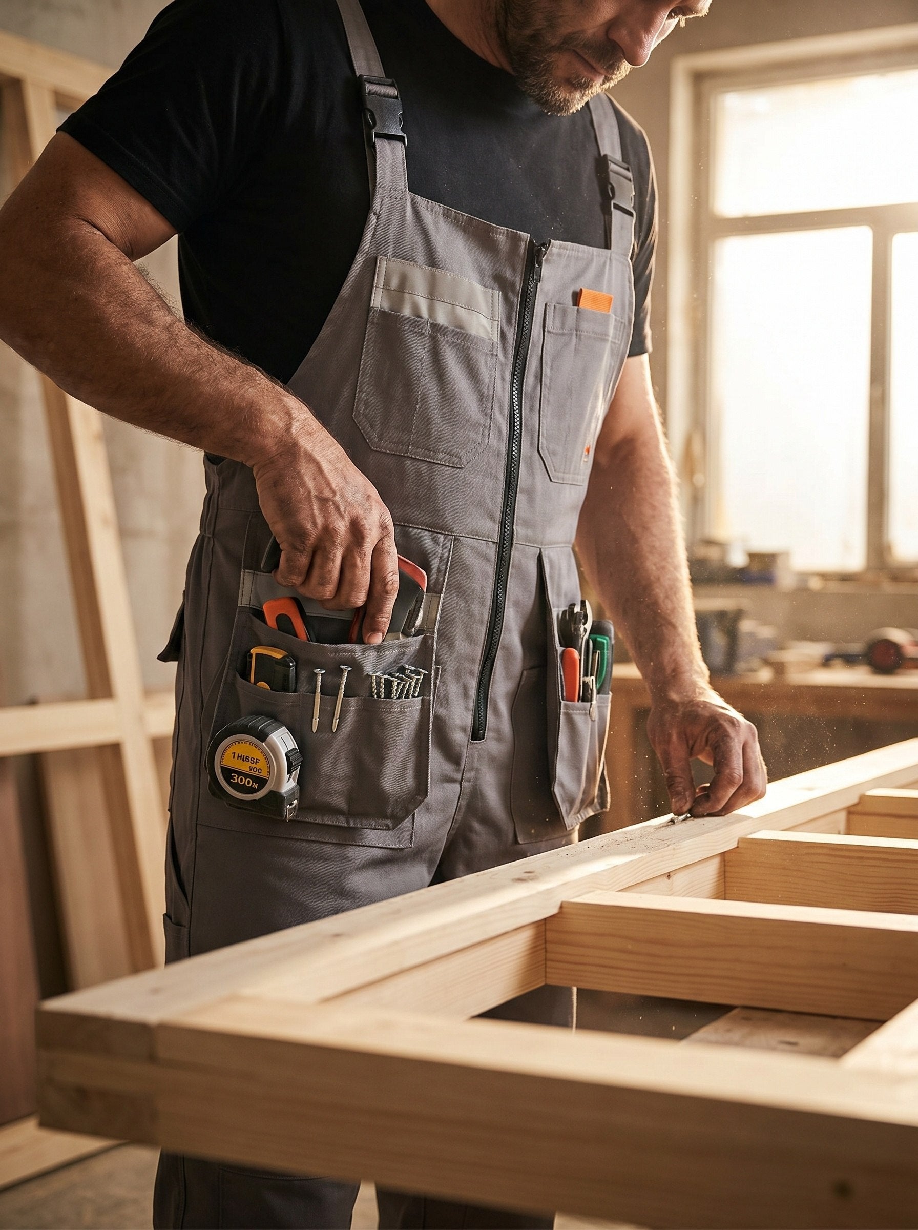 UNIONWORKWEAR™ PRO Men's Water-Resistant Utility Bib Overalls 