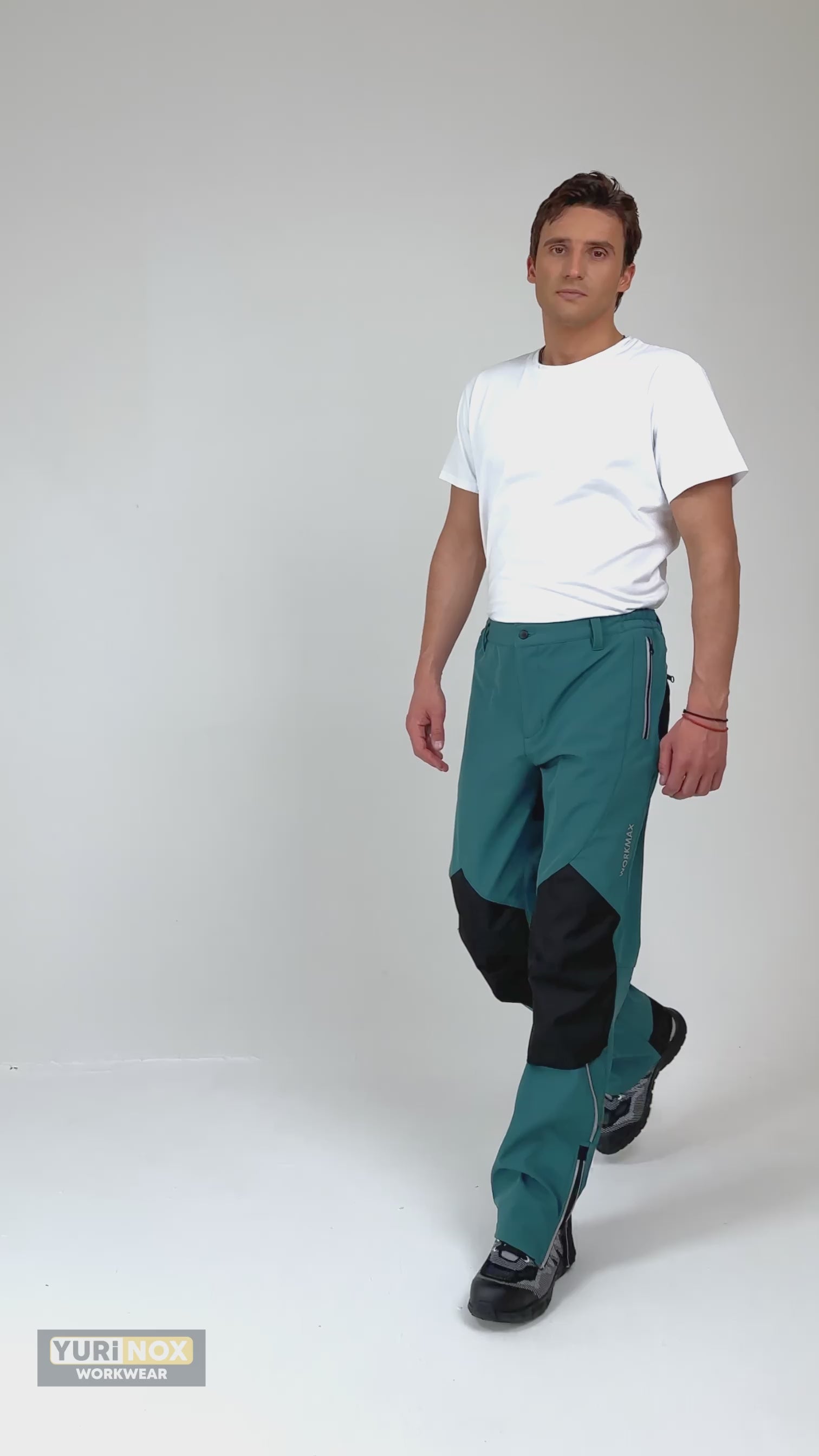 WORKMAX® Men's Water-Resistant Softshell Double Knee Work Pants